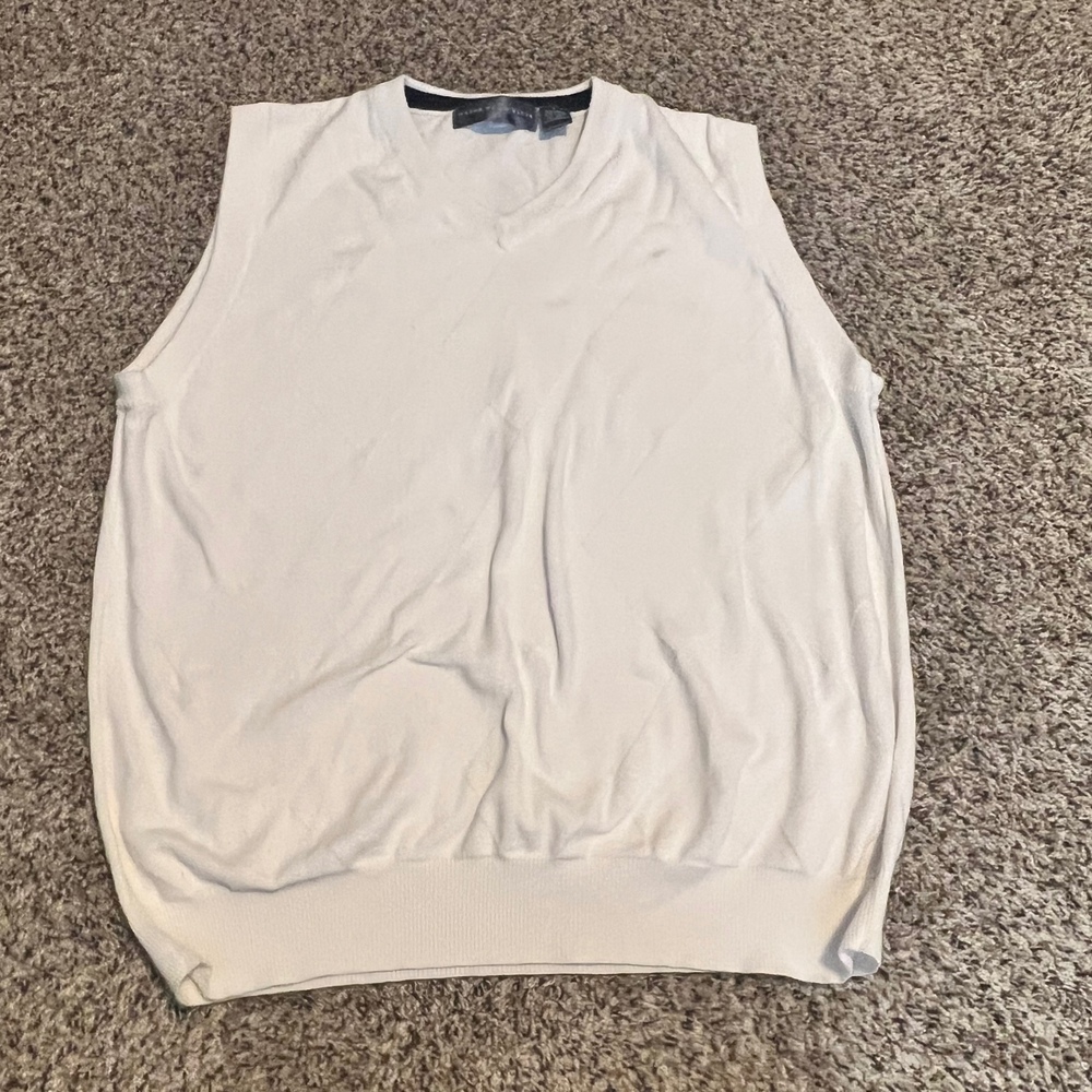 Oscar de la Renta Sweater‎ Vest Sleeveless Cotton Golf Casual Large